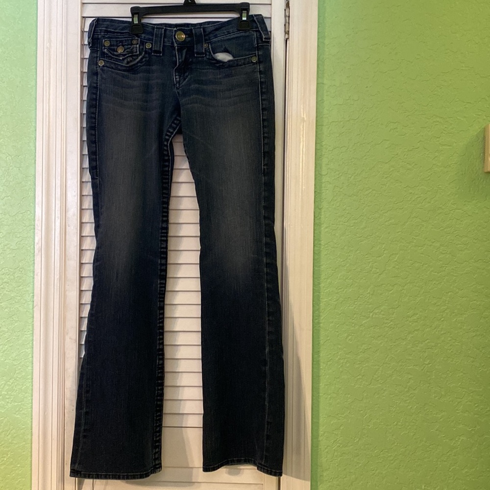 True Religion Women’s Dark Wash Skinny Jeans Becky 26